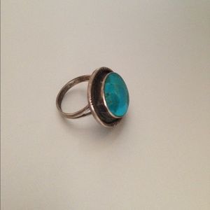 Vintage Sterling Silver Turquoise Ring